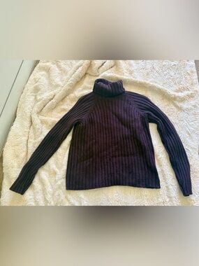Banana Republic Ribbed Turtleneck Sweater - Deep Plum M EUC